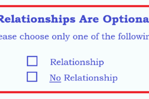An option to have a relationship or not.