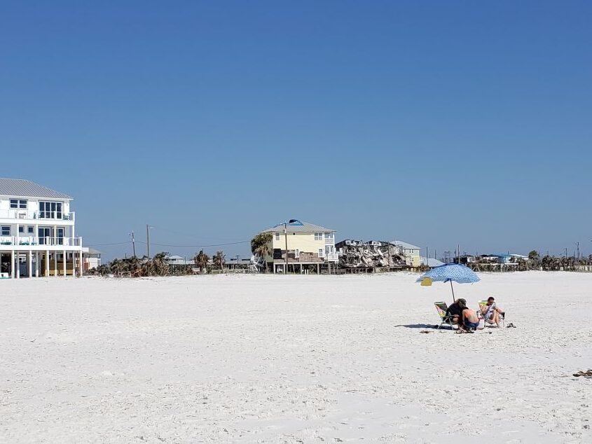 This family demonstrates resilience in a changed environment due to a devastating hurricane.