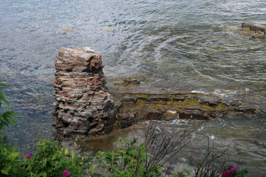 Stressors can slowly eat away at you like the water did to this rock.