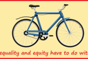 This image of a bicycle refers the blog example of equality and equity.