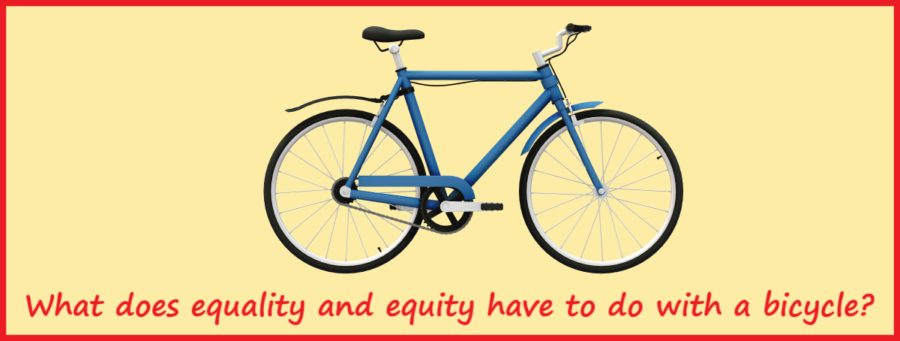 This image of a bicycle refers the blog example of equality and equity.