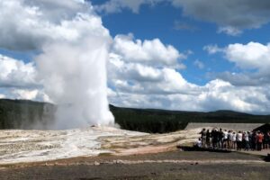 When you are in Yellowstone National Park at the site of Old Faithful, you are living in the present enjoying watching the famous geyser erupt.