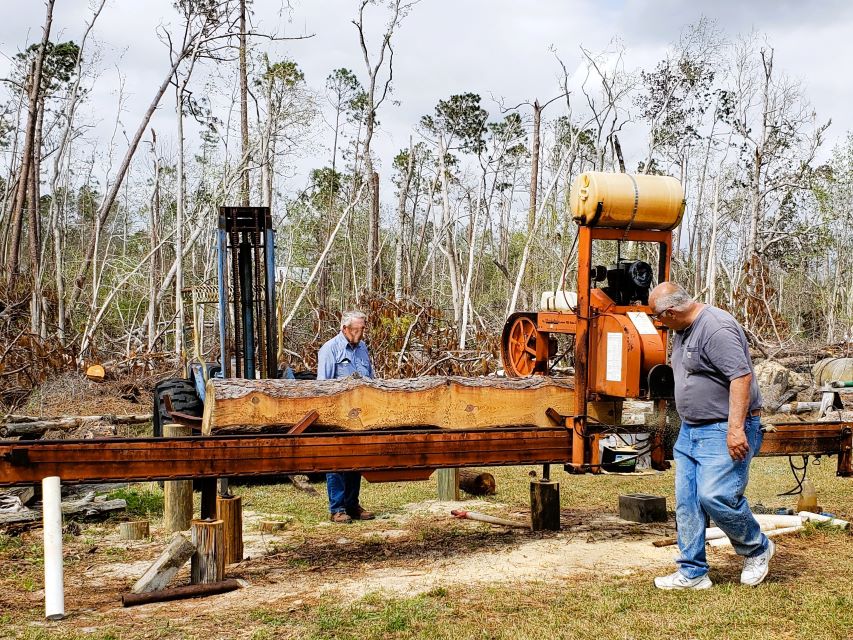 Sawing lumber on this old portable sawmill is considered a hard skill.