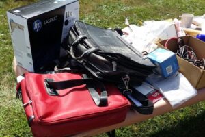 Items on table of seldom used or now not used personal belongings known as clutter.