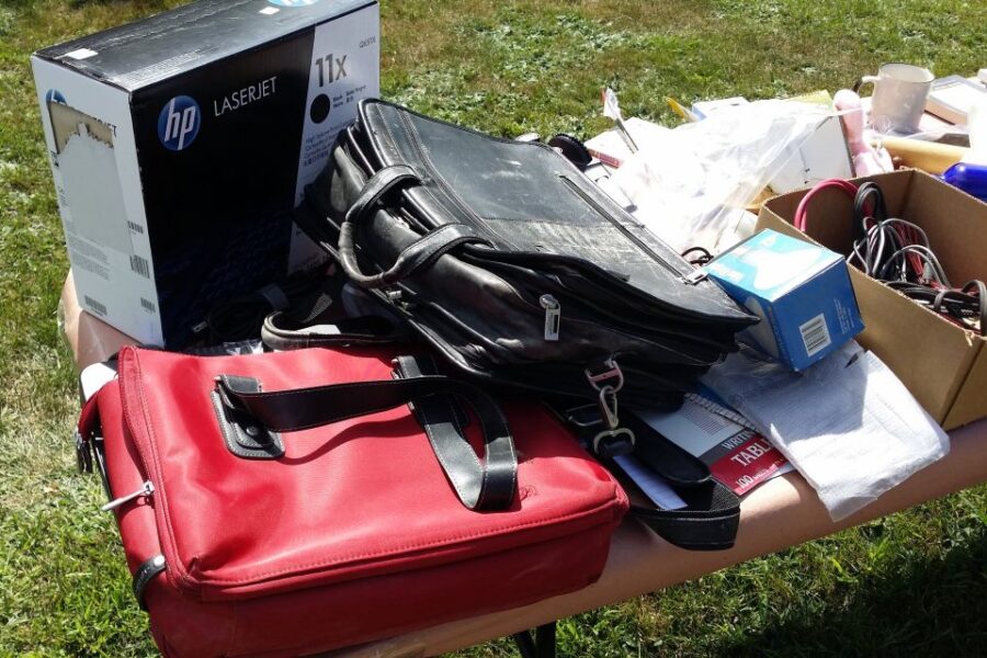 Items on table of seldom used or now not used personal belongings known as clutter.
